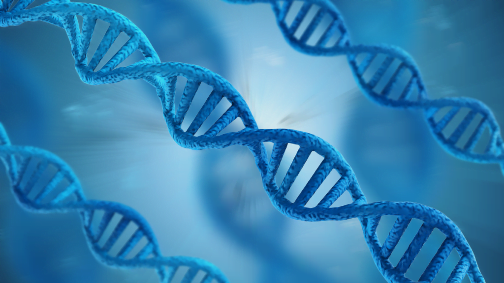 Blue DNA Structure