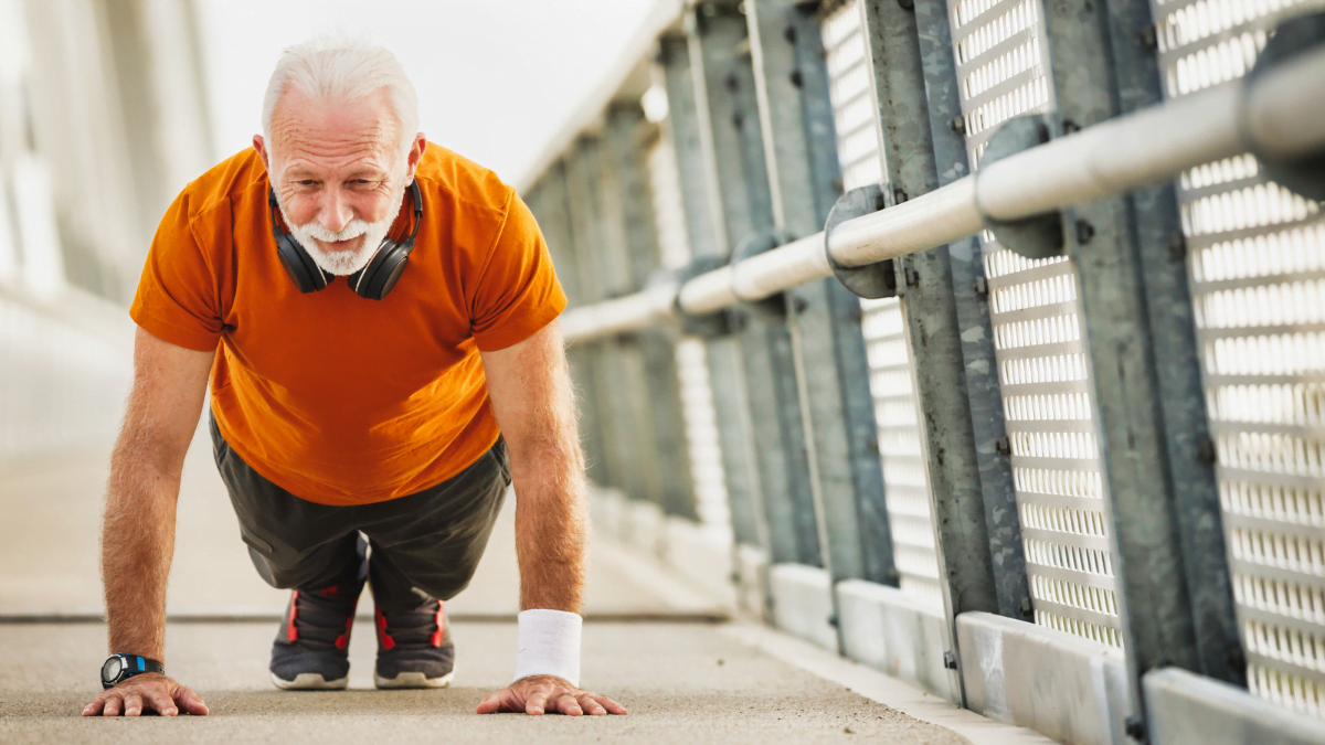 Old Man Doing Exercise